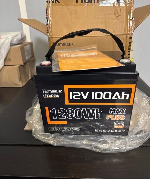 Акумулятор LiFePO4 батарея Humsienk 12V 100Ah (1280Wh) 6000 цикл США