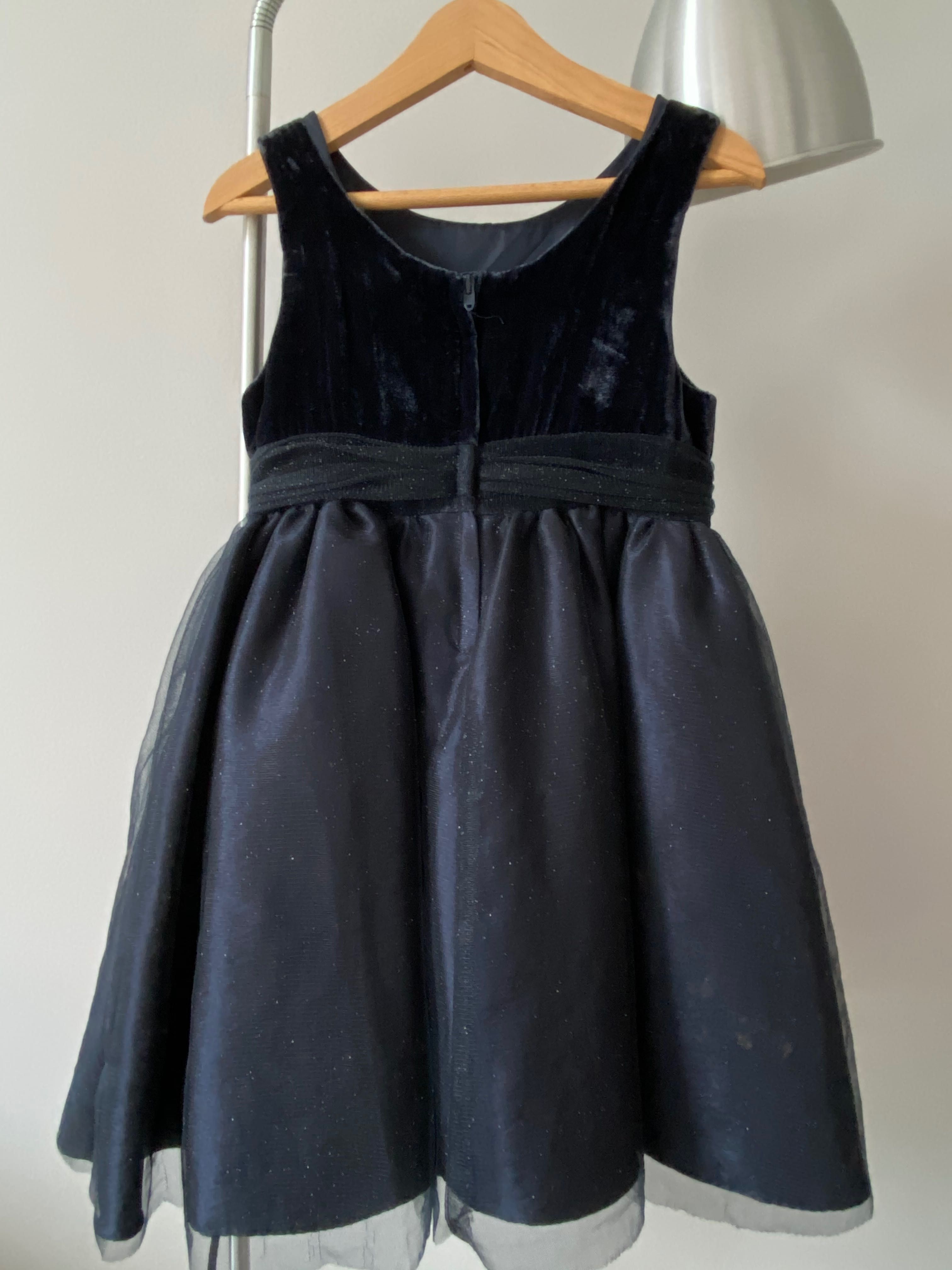 elegancka sukienka aksamit/tiul 116 H&M