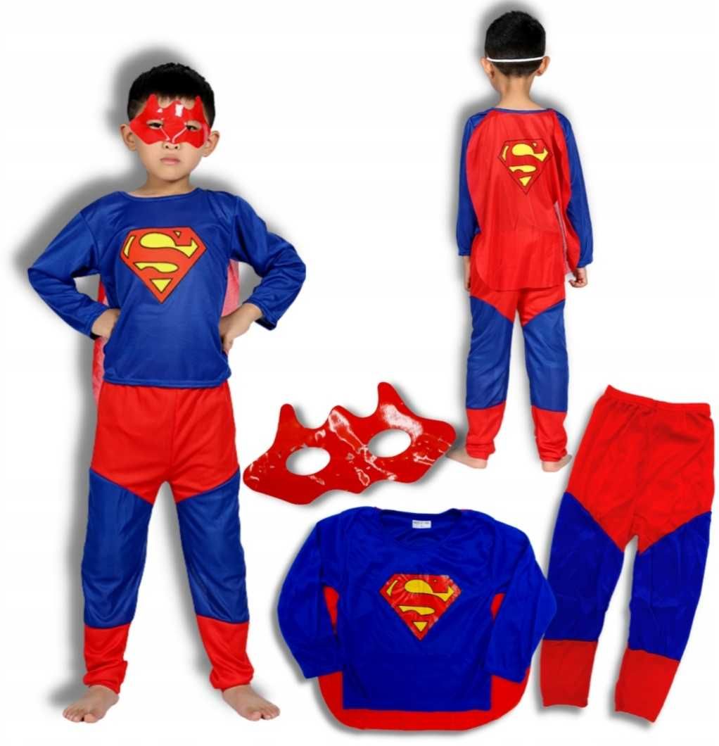 strój przebranie supermen superbohater 110-120cm