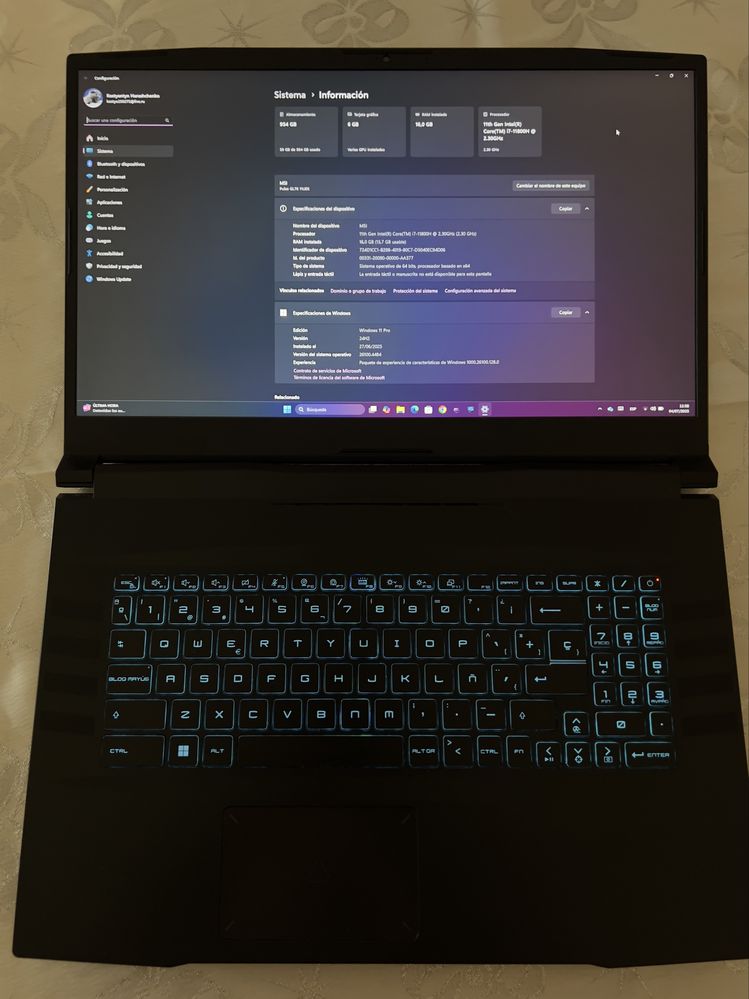 MSI Pulse GL76 11UEK 16 gb RAM 1TB