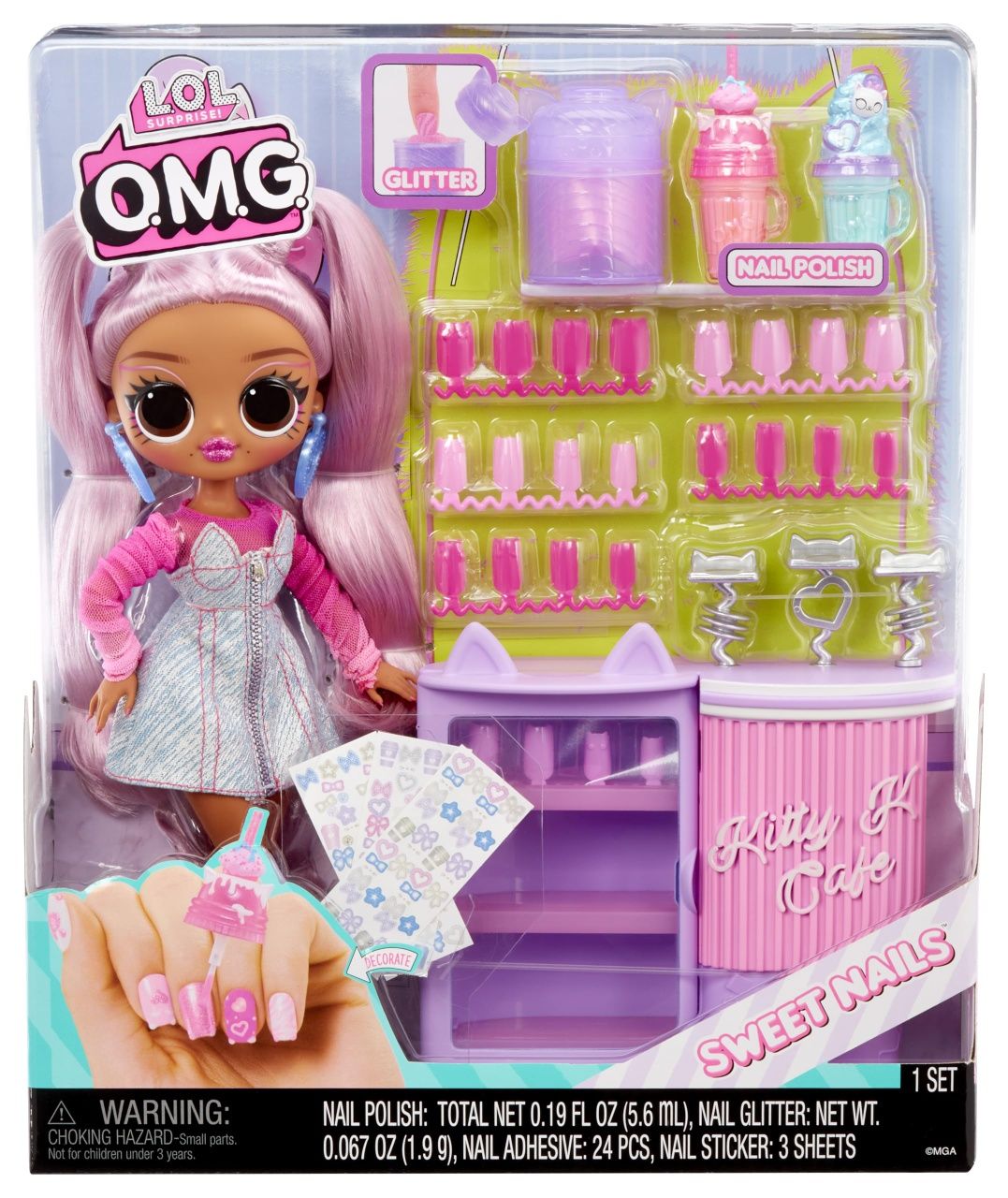 Лялька LOL Surprise OMG Sweet Nails – Kitty K Café, оригінал