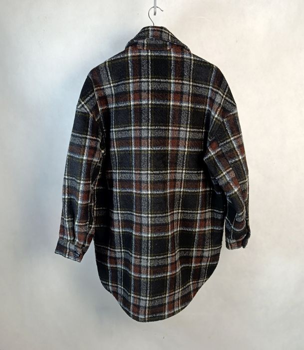 Nowa koszula kurtka damska Global Funk w kratę S – oversize, ciepła, b