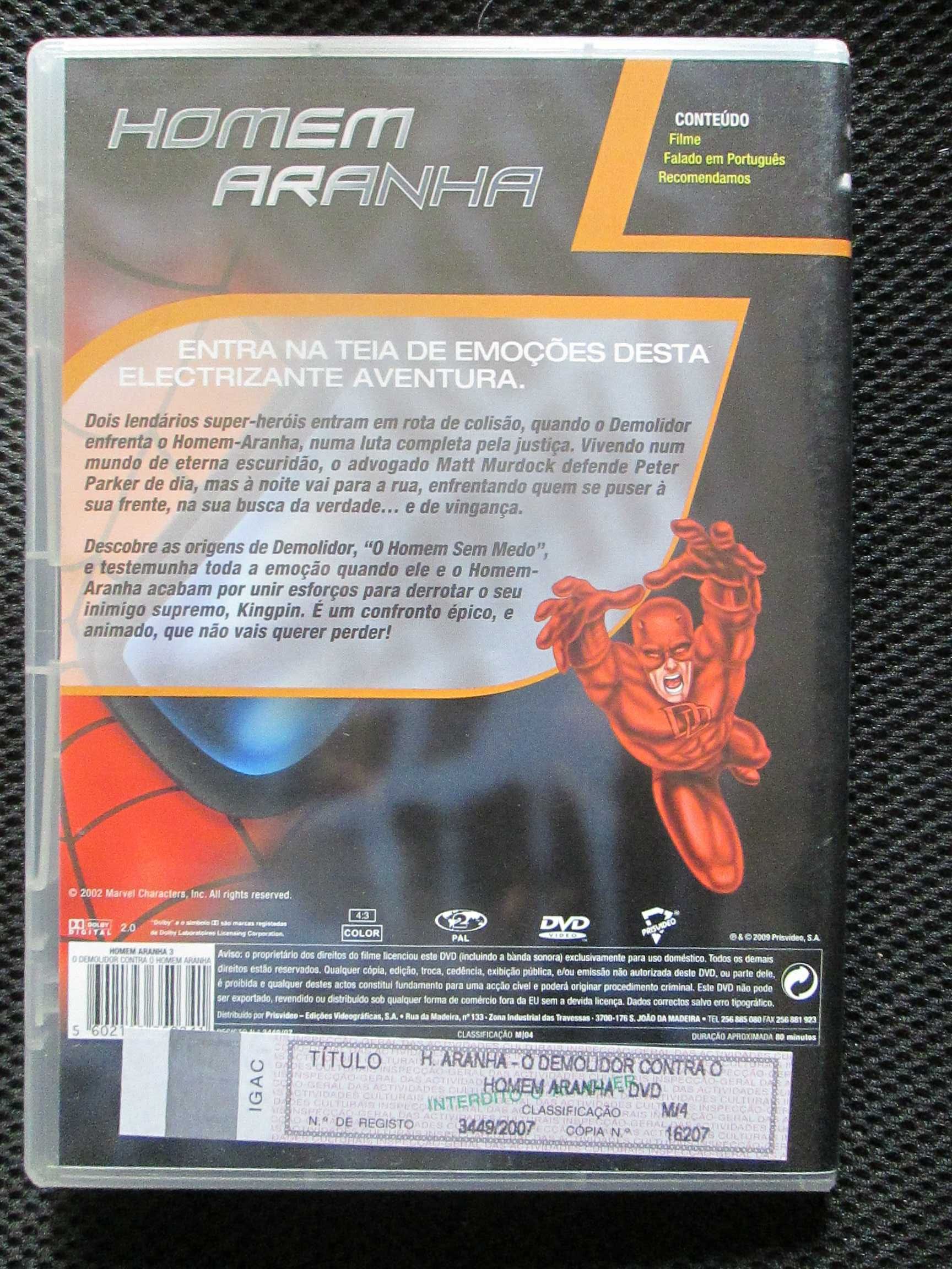 O Demolidor contra o Homem Aranha, DVD novo