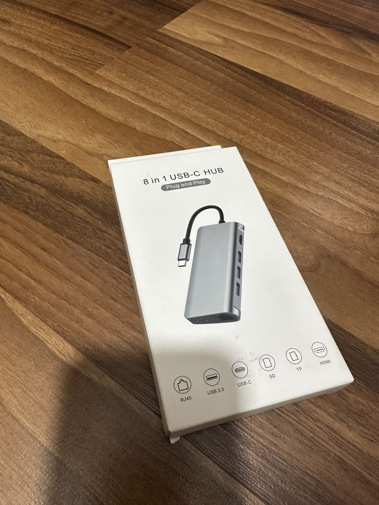 Usb-hub адаптер dynamode dock usb typeC hdmi usb3 павербанк