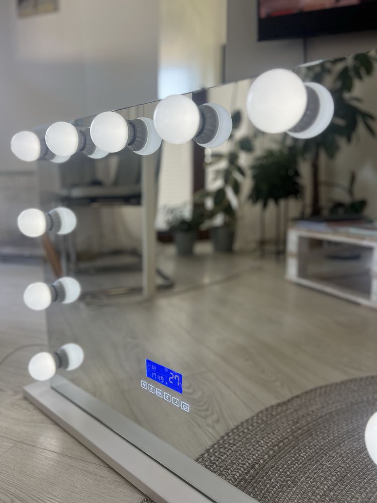 Lustro wizażowe do makijażu 80x60 ściemnianie bluetooth NOWE