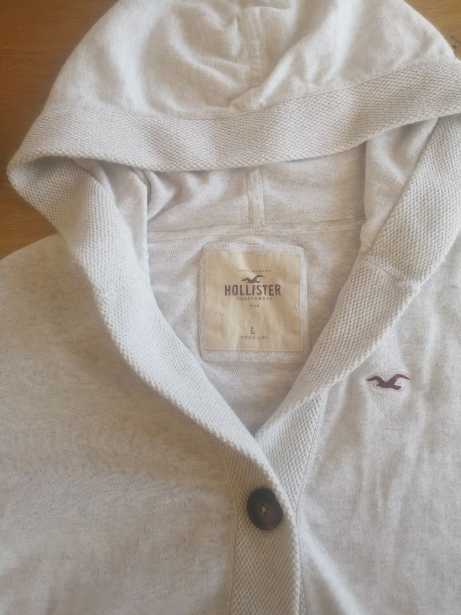 Sweterek damski krótki z kapturem, bluza Hollister M/L