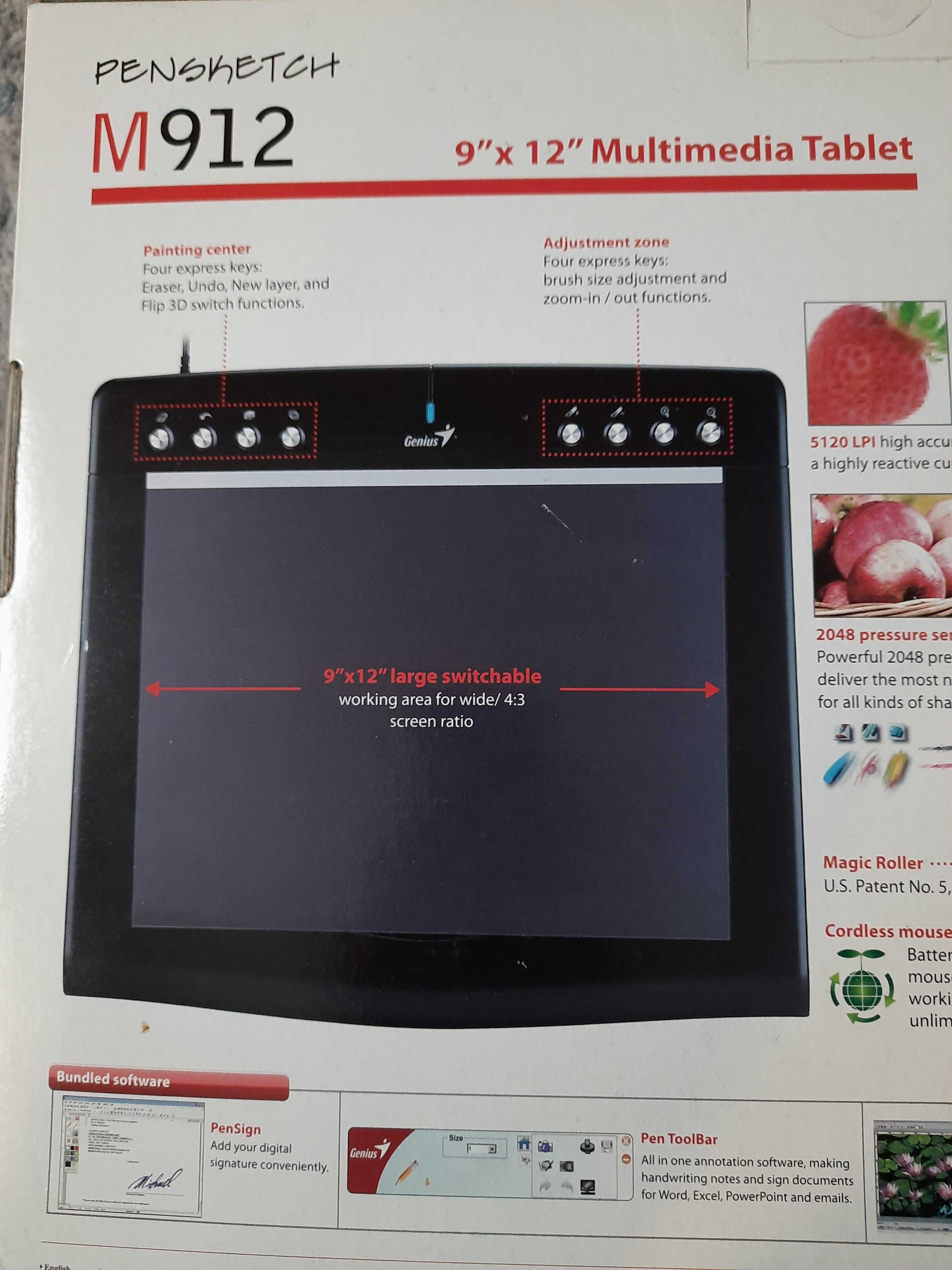 Sprzedam tablet graficzny GENIUS M912
