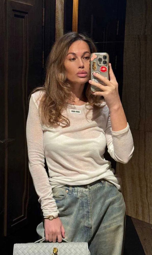Білий лонгсліфт Лонг miu 61 см довжина