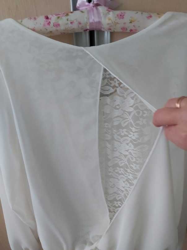 Biała bluzka- święta, uroczystość, chrzciny, egzamin- rozmiar S/M