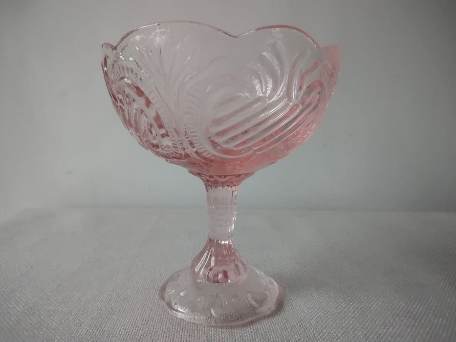 Kolorowe szkło Ząbkowice pucharek "Jabłuszka" kolekcja PRL