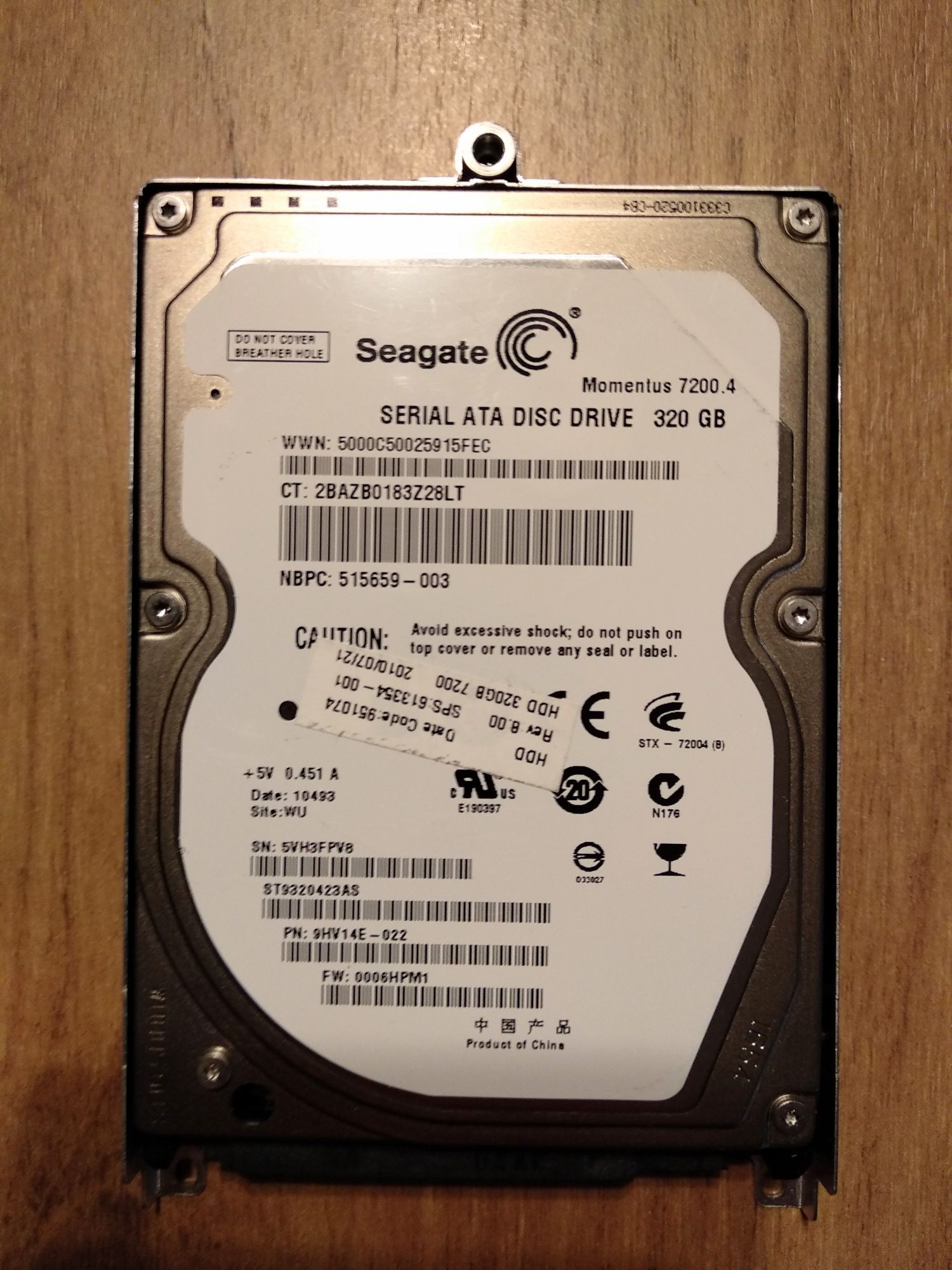 Dysk twardy Seagate 320 GB