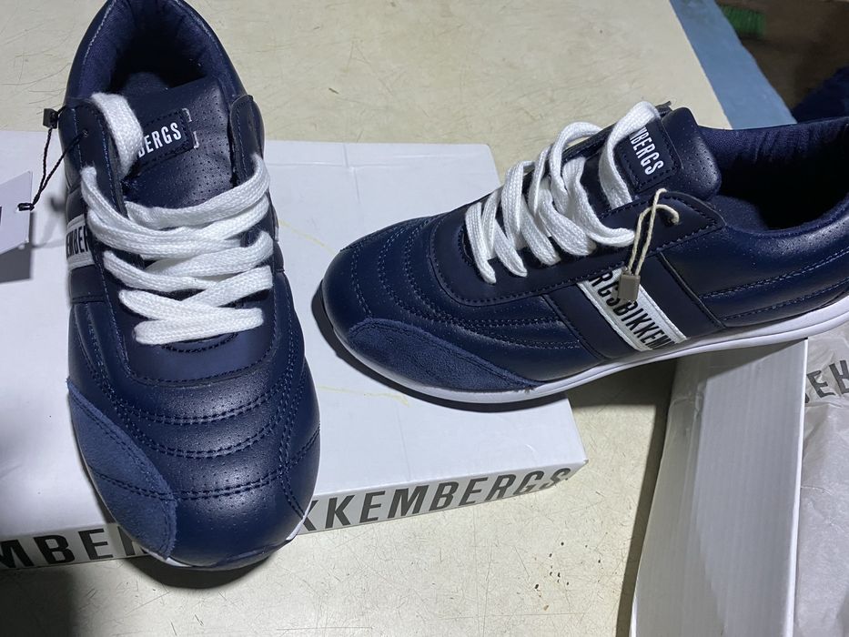 Кросівки для підлітка BIKKEMBERGS демісезонні сині на шнурках K3X4-