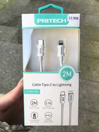 Cabo USB-C (Type-C) para lightning iPhone - 2 metros -