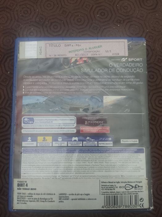 Jogo gran turismo ps4