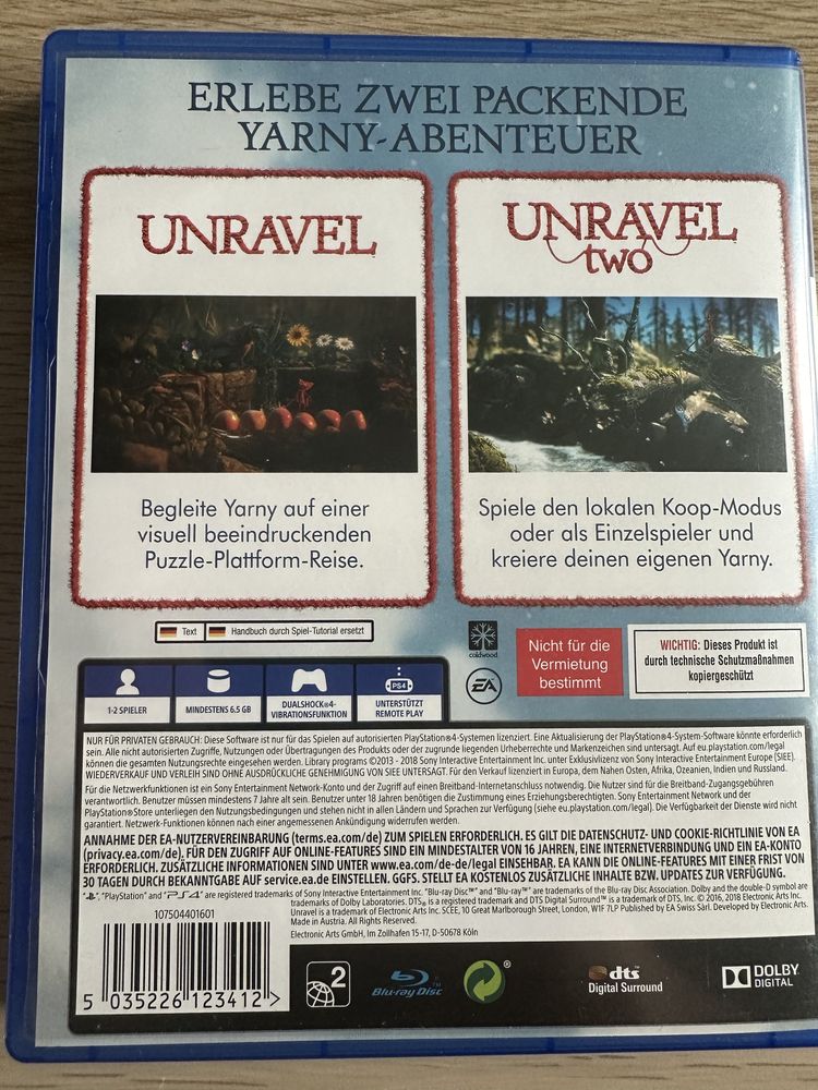 Unravel Yarny Bundle PS4