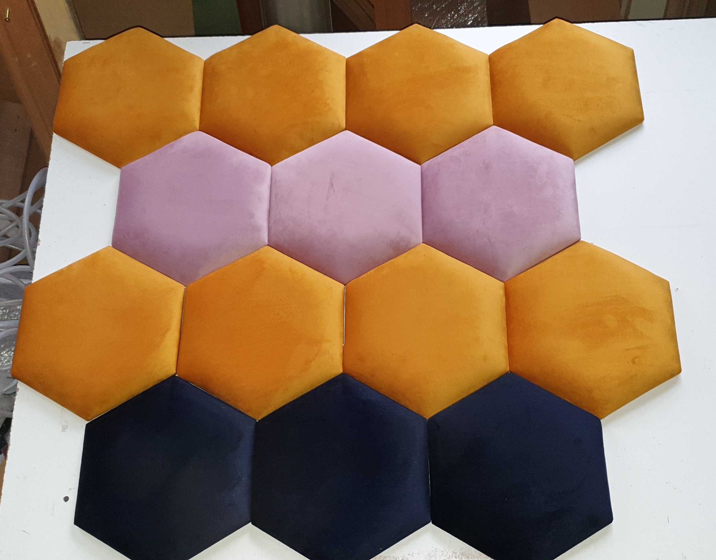 Heksagon Panele ścienne tapicerowane wnęki sypialnie na wymiar