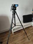 Kamera JVC, statyw Opticam i inne