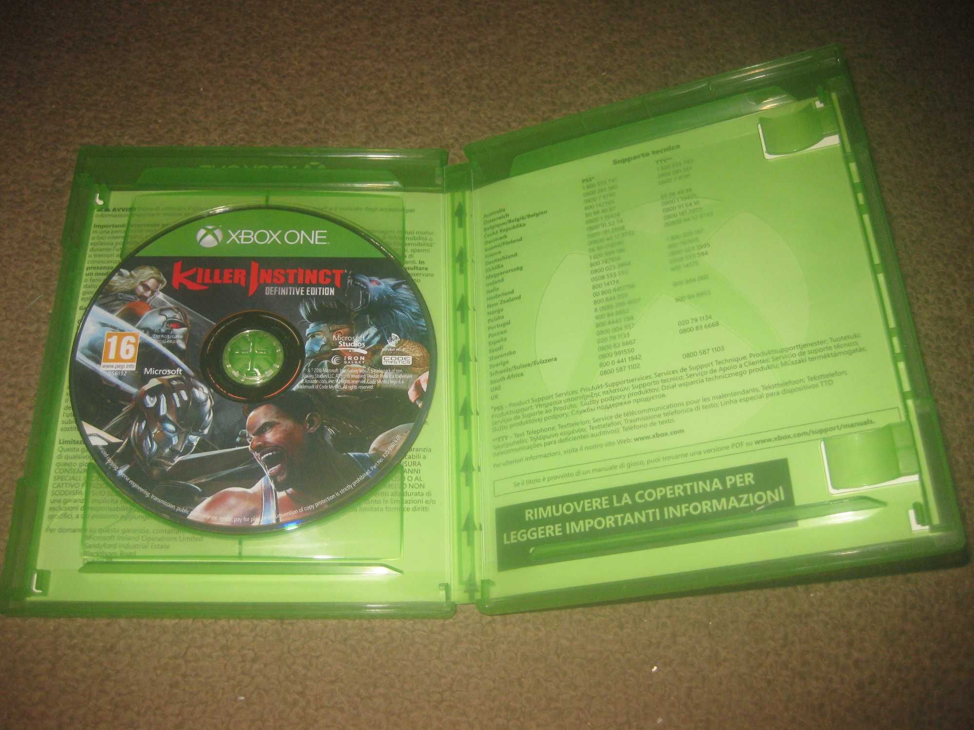 Jogo "Killer Instinct: Definitive Edition" Xbox One/Excelente Estado!