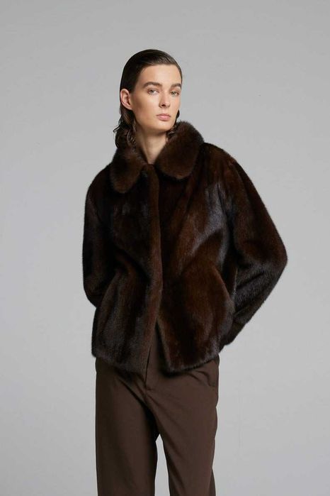 Норковая шуба  Италия новая коллекция норка Saga Furs