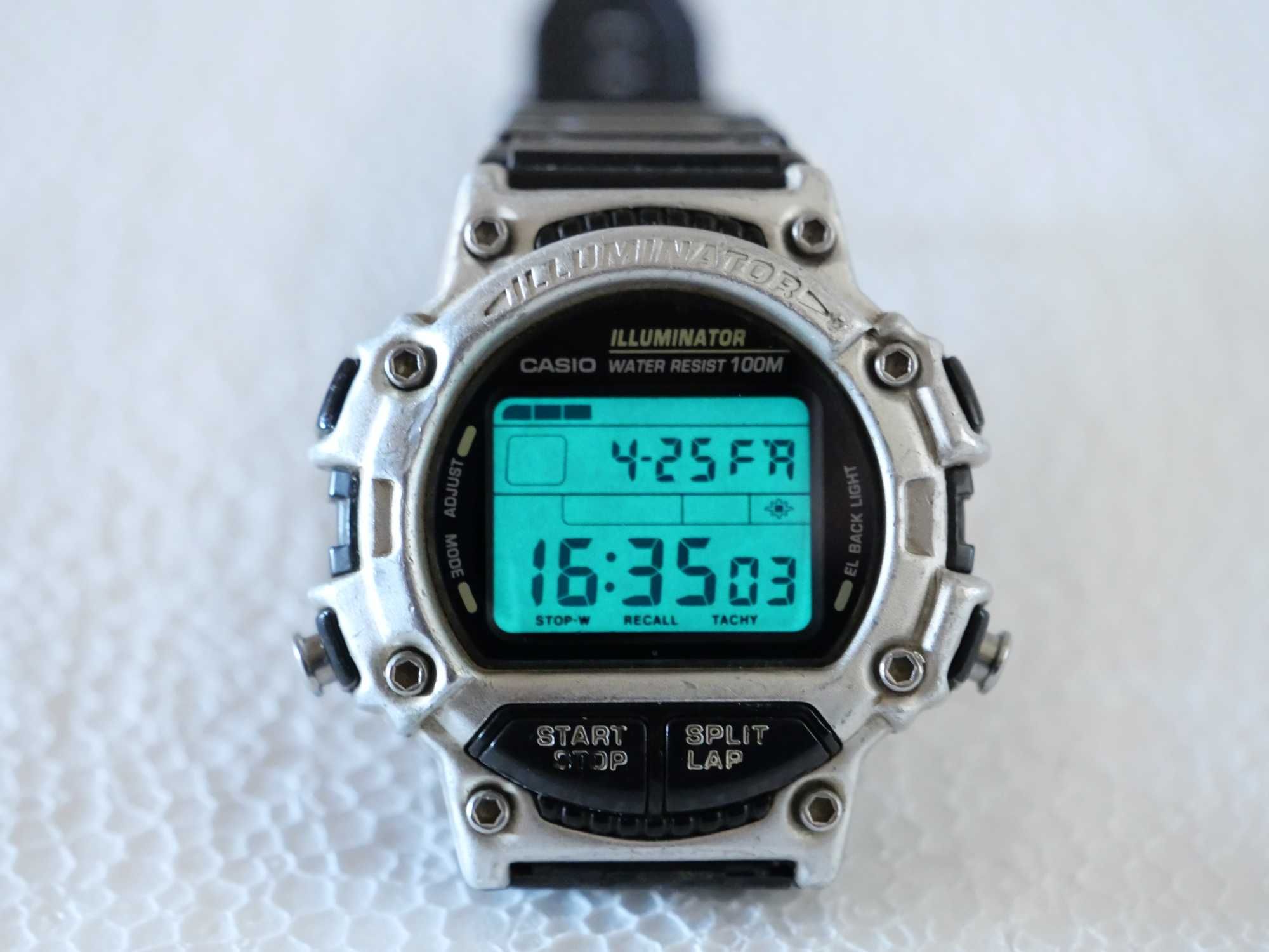 Casio Illuminator 1264 W-782 Relógio Raro Vintage de 1995
