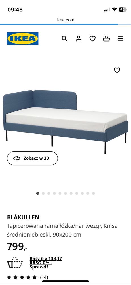 Łóżko pojedyncze Ikea Blakullen