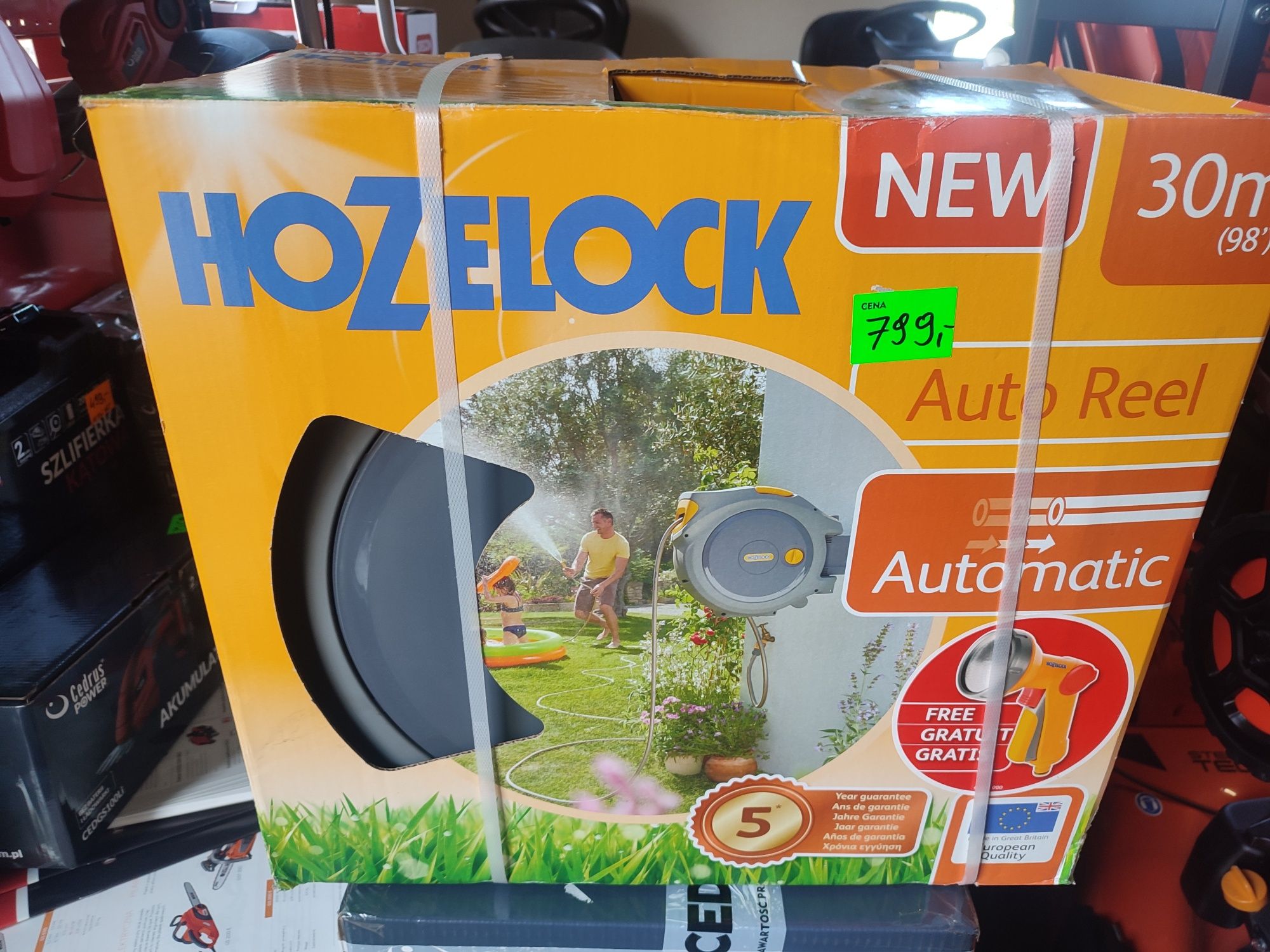 Bęben automatyczny z wężem 30m Hozelock 2403 Gardena Fiskars