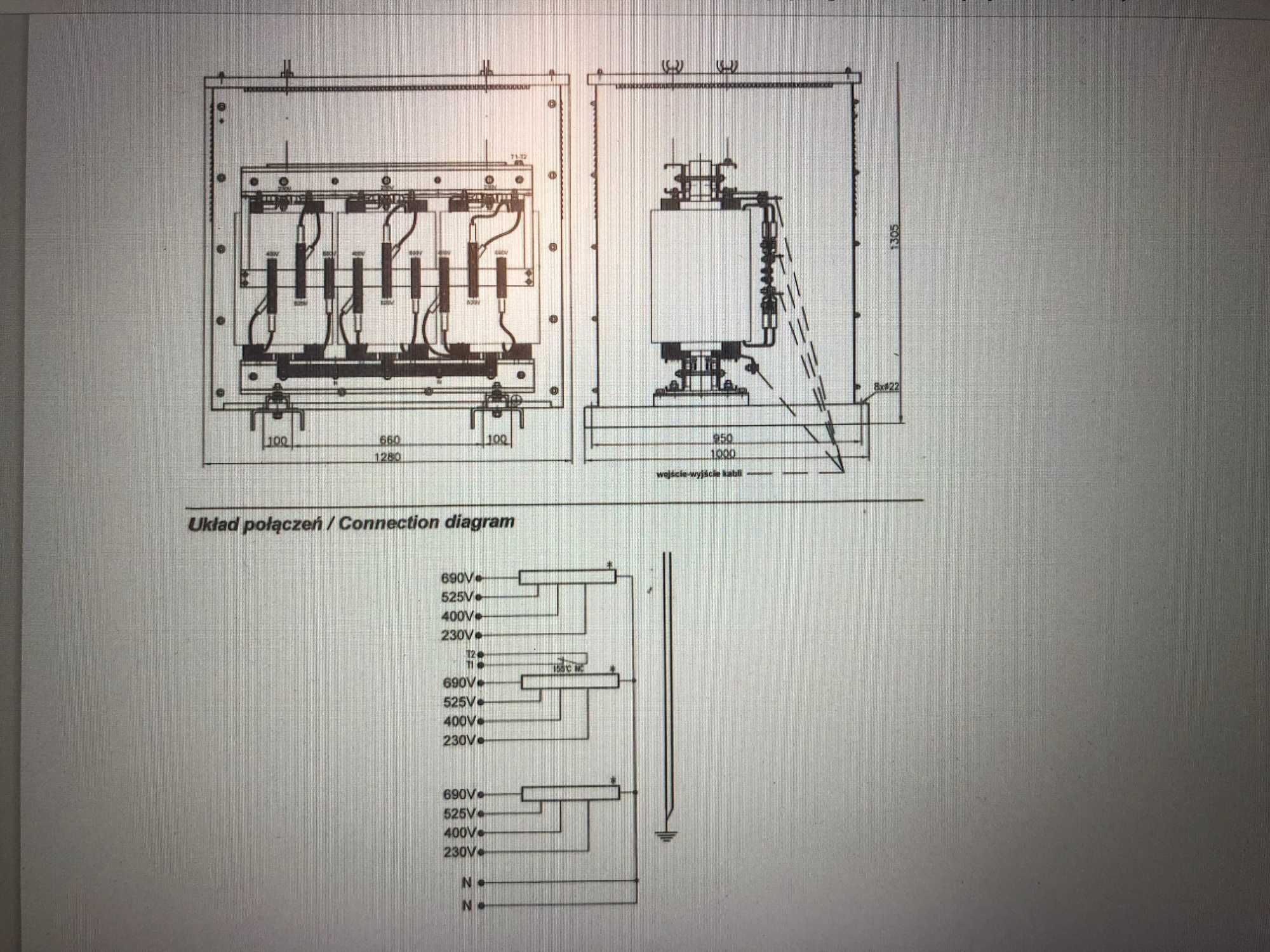 Transformator trafo autotransformator  WYNAJEM 690/525/400/230 kva hz