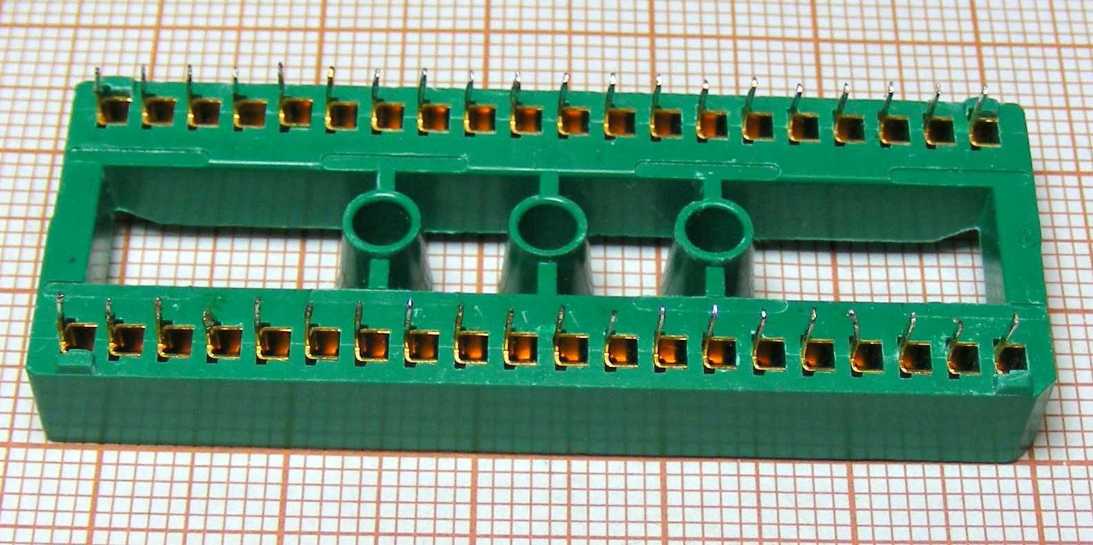 Podstawka układu złocona 40-pin TESLA - cena 4 sztuk