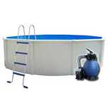 Piscina de Aço Lacada em Branco Diâmetro 4,60 x 1,20m