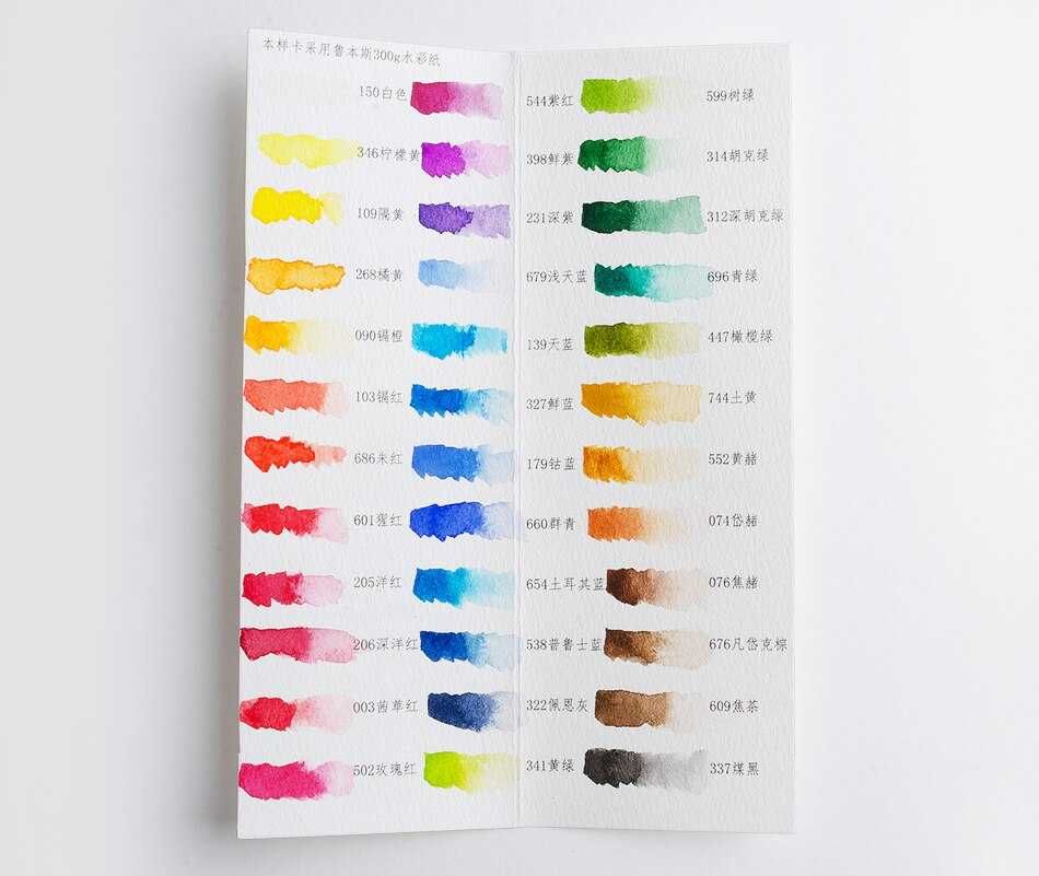 Набір суцільних акварельних фарб 18 кольорів із портативною ручкою