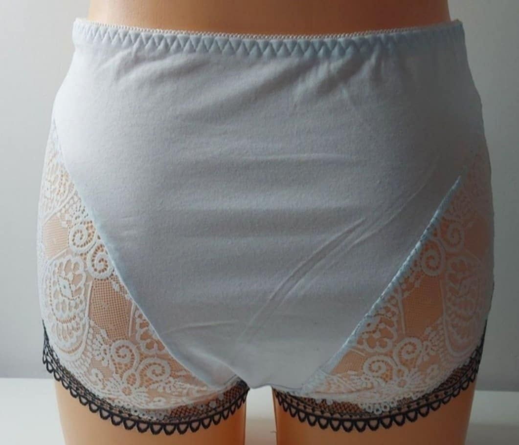 3szt Majtki Damskie 4XL Koronka Wysoki Stan Bawełniane