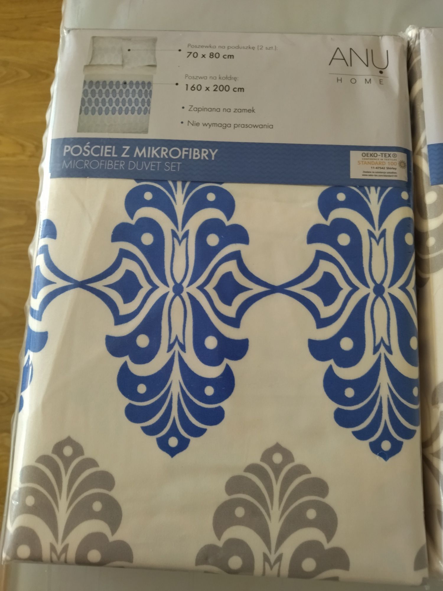 Pościele 2 szt. z mikrofibry nowa 2 kpl 160x200 cm poduszki 70x80