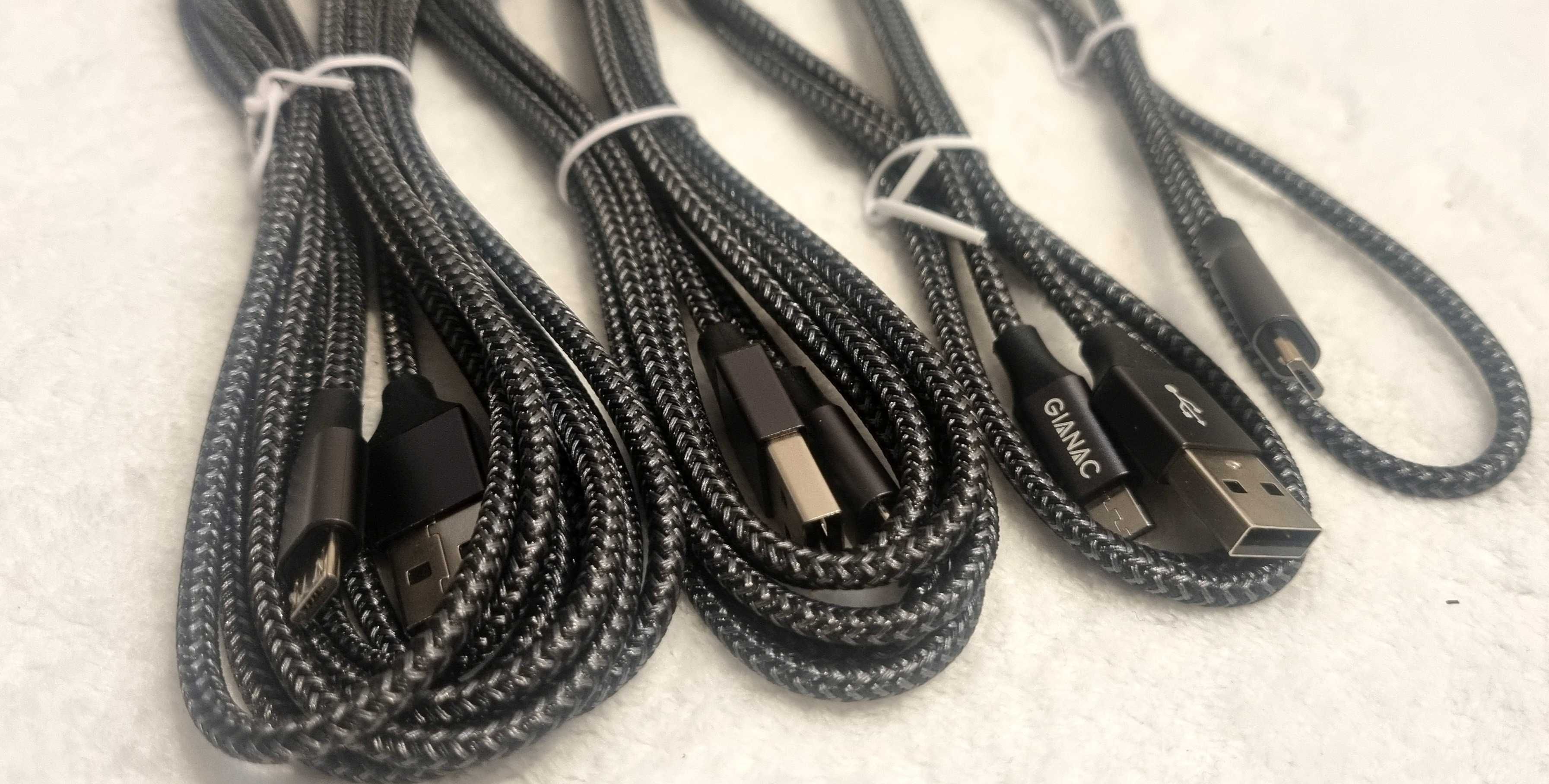 Kable GIANAC Micro USB zestaw 4 sztuk 0,5-3 m
