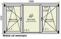 Okno PCV 3-szybowe NOWE (2 szt)