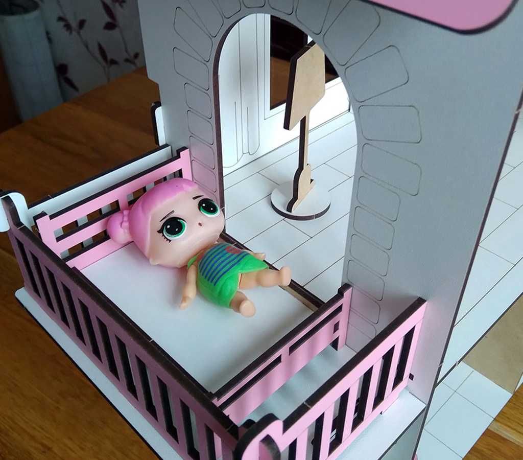 Ляльковий будиночок Привабливий Дім лялечкам на 5 кімнат меблі ліфт