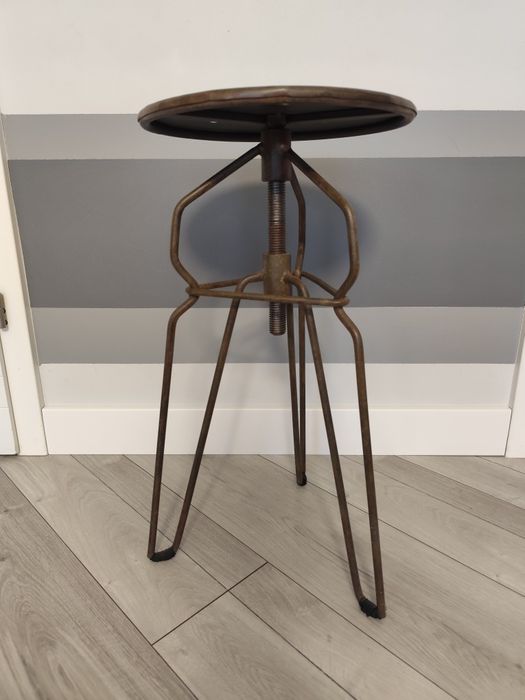 Hokery / stołki w stylu industrialnym, metalowe, 2 szt.