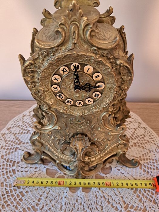 Mosieżny zegar kominkowy