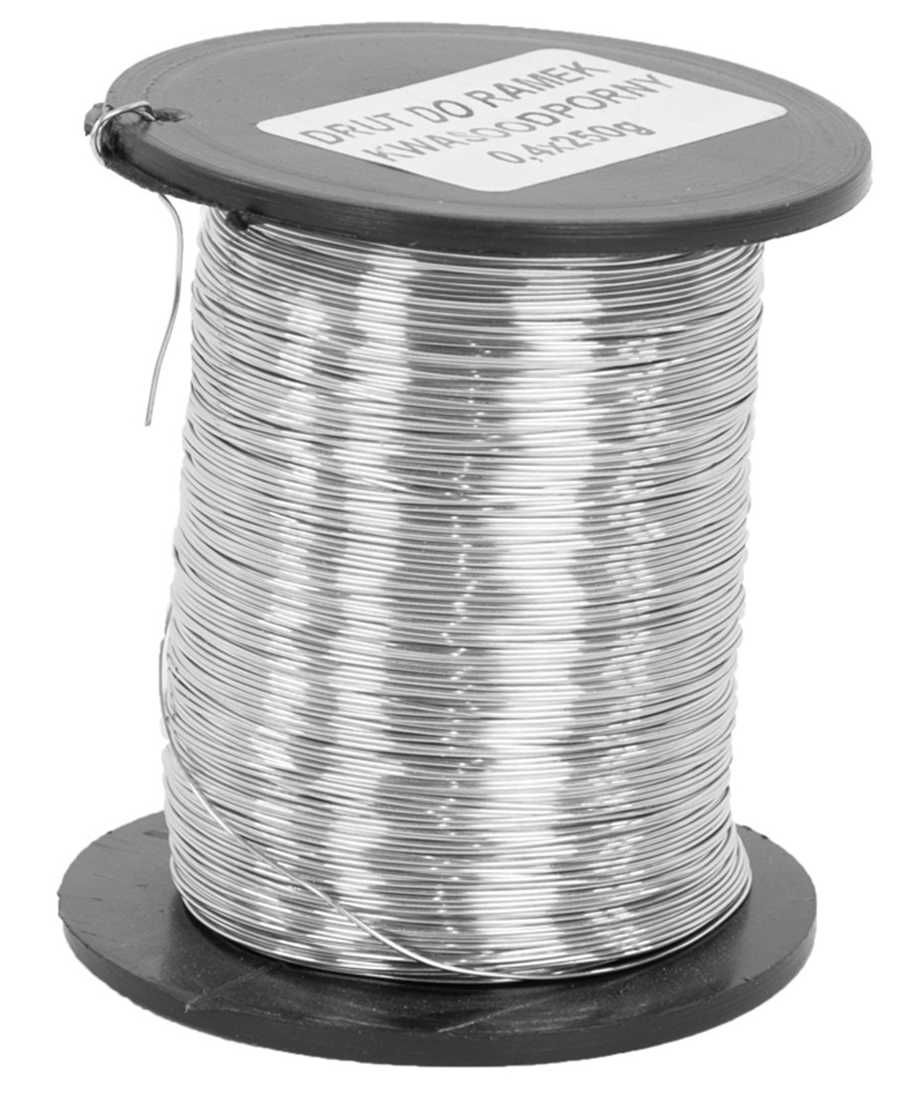 Drut do ramek 0,4 mm 500 gram NIERDZEWNY drutowanie ramek pszczelich