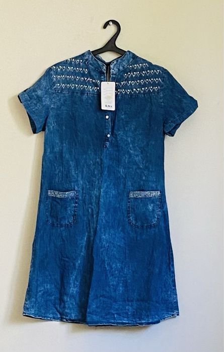 Жіноче плаття. Джинс. Стразіки.