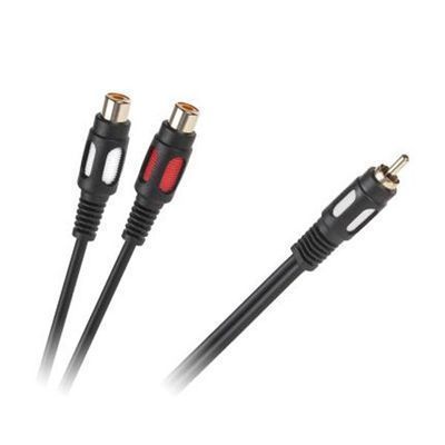 Kabel 1X Rca Wtyk - 2 Gniazda Rca Chinch 25Cm