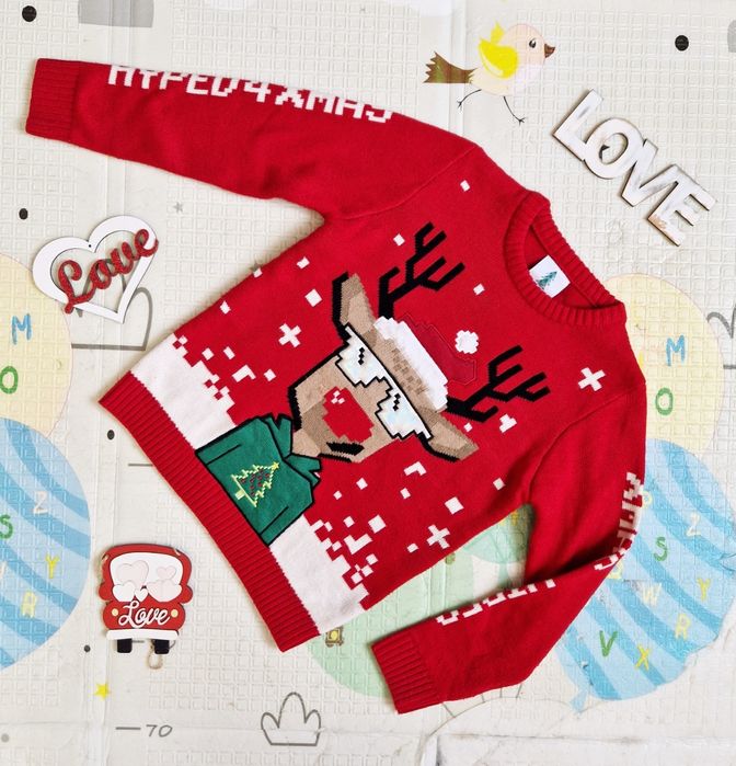 Новорічний Різдвяний светр George Джордж 10-11 р світшот батнік кофта
