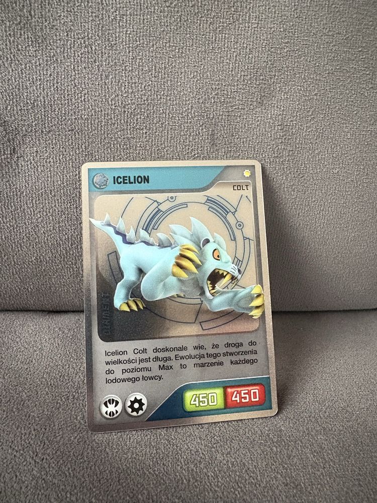 Karta Panini Invizimals nr092 Icelion colt - diament