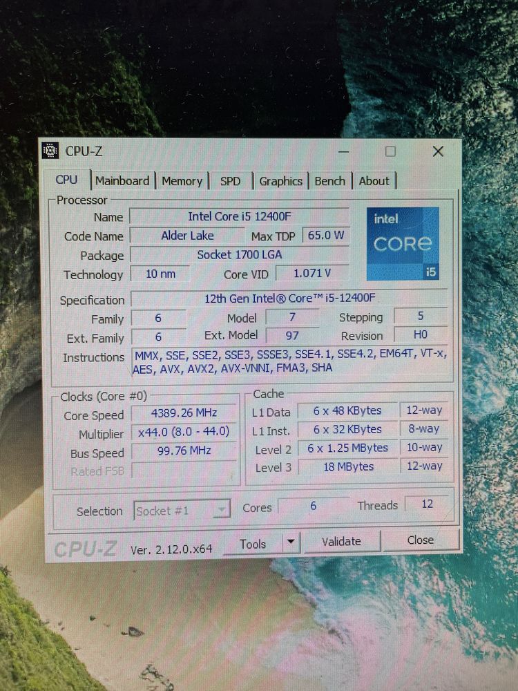 Комплект i5 12400f B760 32GB DDR4
