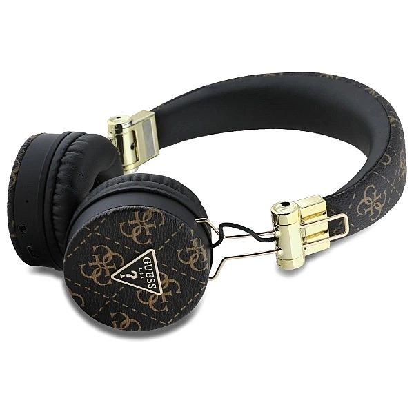 Słuchawki nauszne Bluetooth Guess 4G Triangle Round Shape ENC - czarne