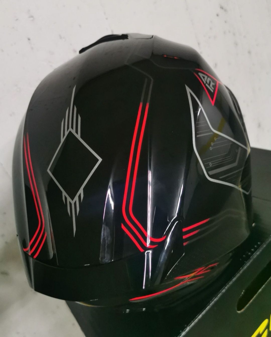 Capacete Integral Scorpion Exo-391 Spada Black / Red ( M )( NOVO )