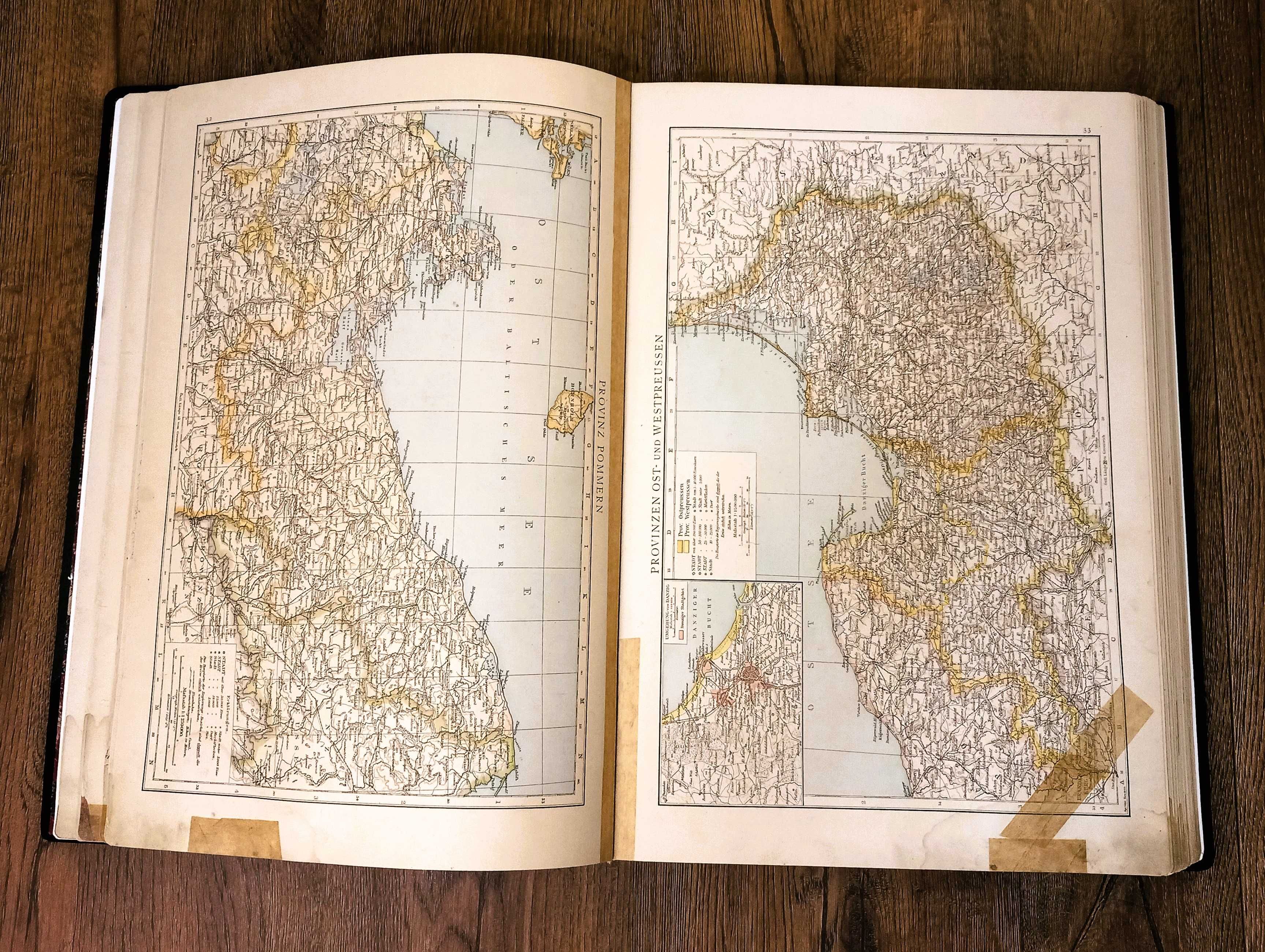 HANDATLAS, Richard Andrees, atlas świata w języku niemieckim z 1890 r.