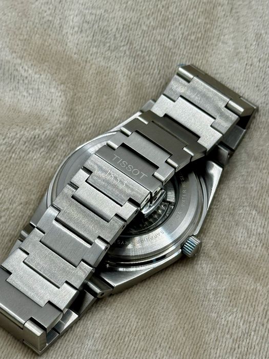 Tissot prx 40 powermatic 80 srebrny czarna tarcza męski