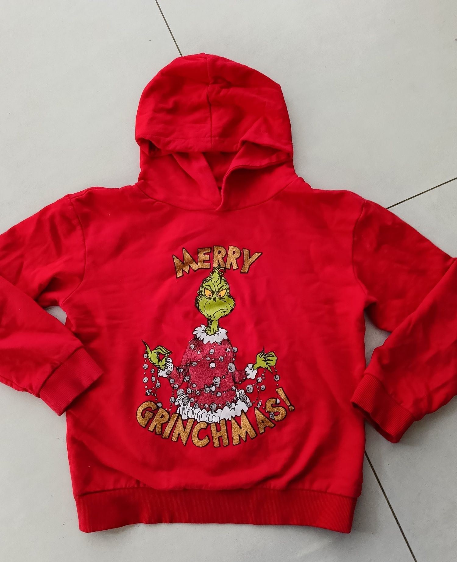Bluza z kapturem Grinch roz 134