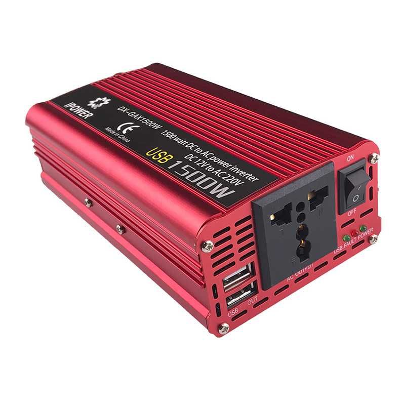 (NOVO) • Inversor 2000W • 12V - 220V • DC/AC • USB 5V