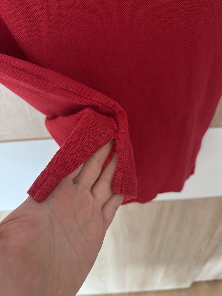 Koszulka Polo Ralph Lauren S czerwona elegancka logowana damska